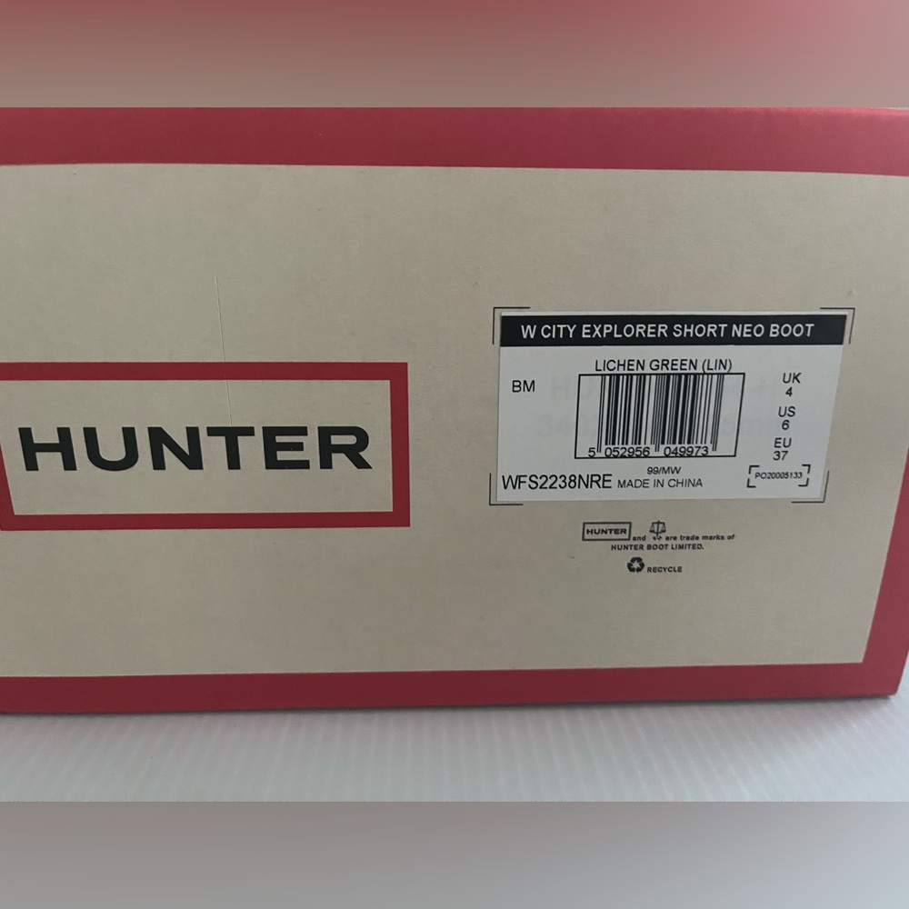 Hunter City Explorer Short Neo Slip and Water Resistant Boots -col Lichen Green - Picture 12 of 16